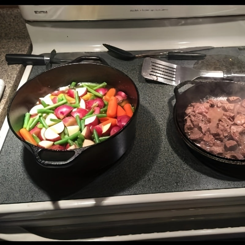 Cast Iron Pan Dutch Oven Set With Lid