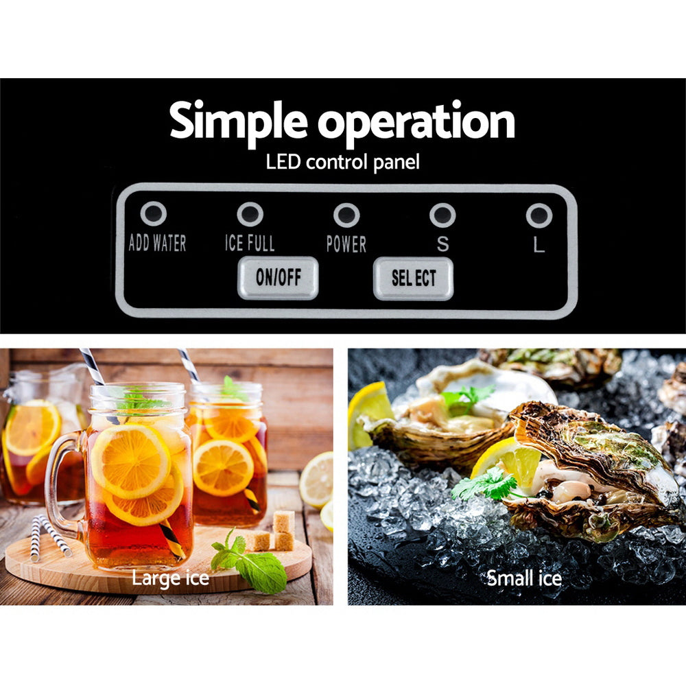 DEVANTi Portable Ice Cube Maker Machine 2L Black