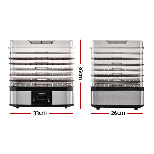 Devanti 7 Trays Food Dehydrator FD-B-1159-SS-7