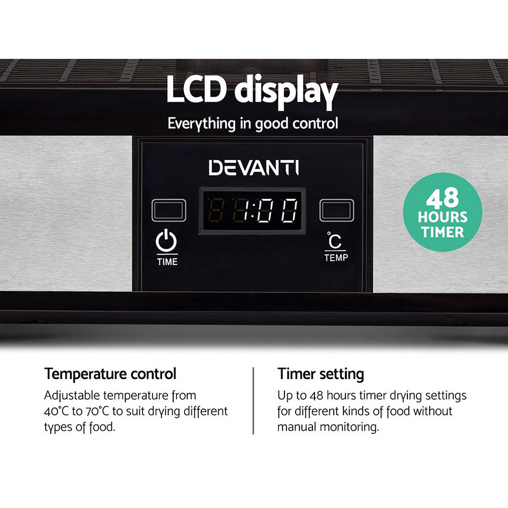 Devanti 7 Trays Food Dehydrator FD-B-1159-SS-7