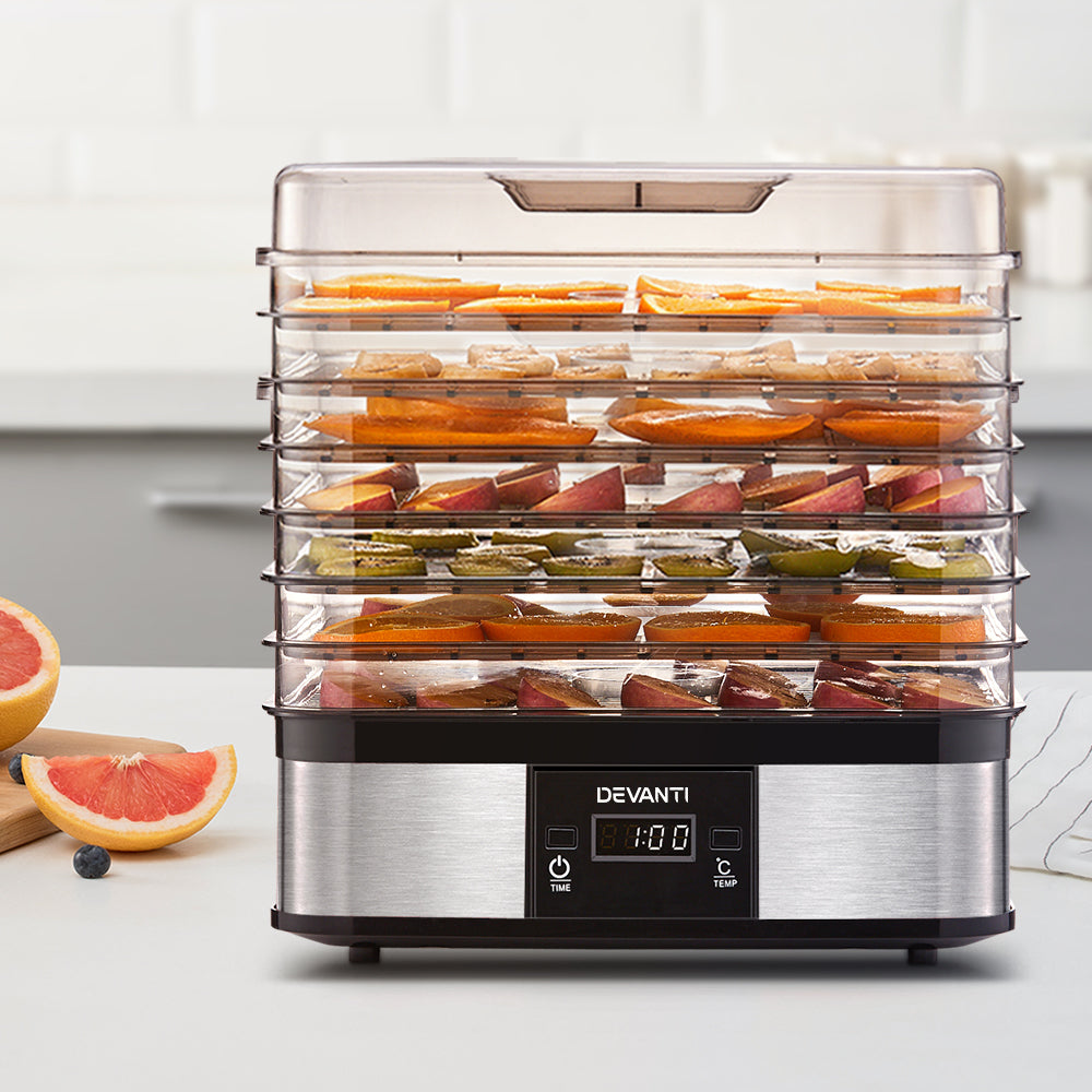 Devanti 7 Trays Food Dehydrator FD-B-1159-SS-7