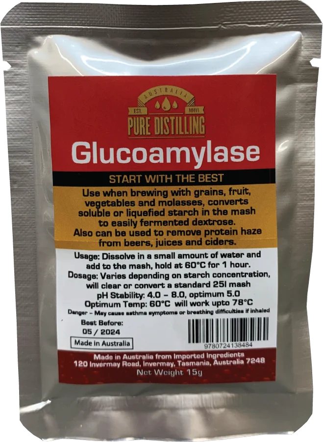 Pure Distilling Gluco Amylase Enzyme 15g