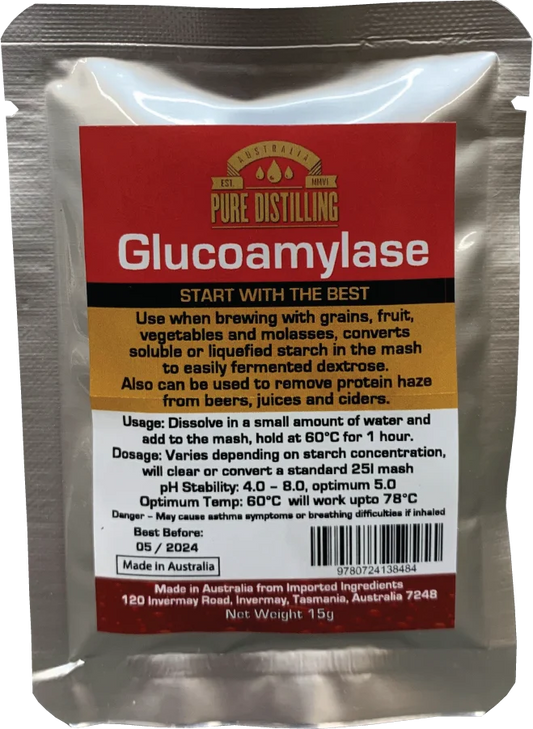 Pure Distilling Gluco Amylase Enzyme 15g