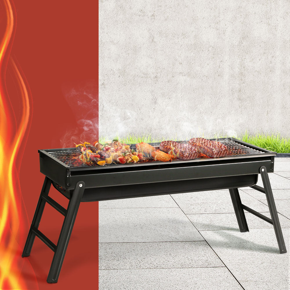 Grillz BBQ Grill Charcoal Smoker Foldable - BBQ-SMOKER-DRAWER