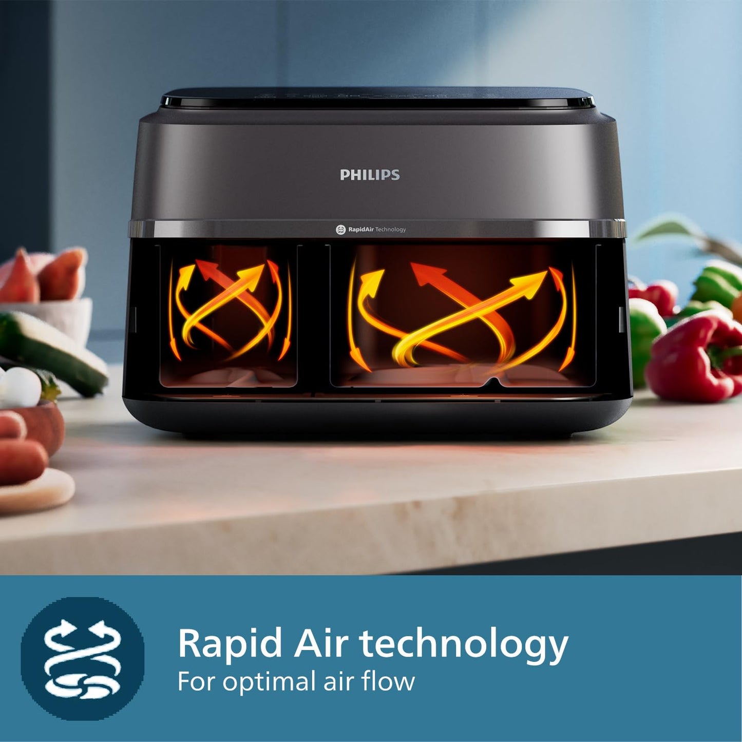 Philips Dual Basket Air Fryer 3000 Series