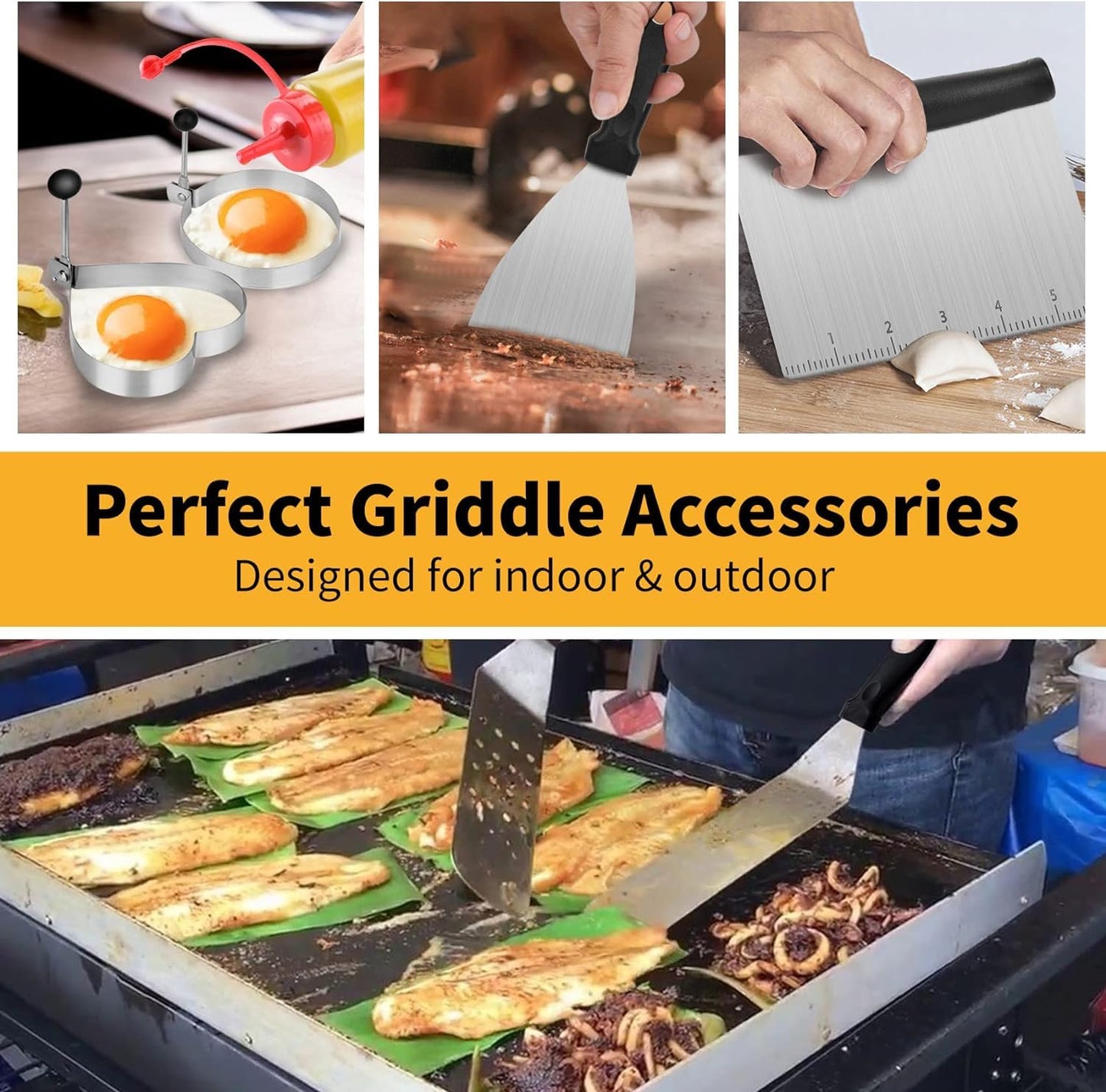 Homodoskey 43PCS Professional BBQ Griddle Tool Kit