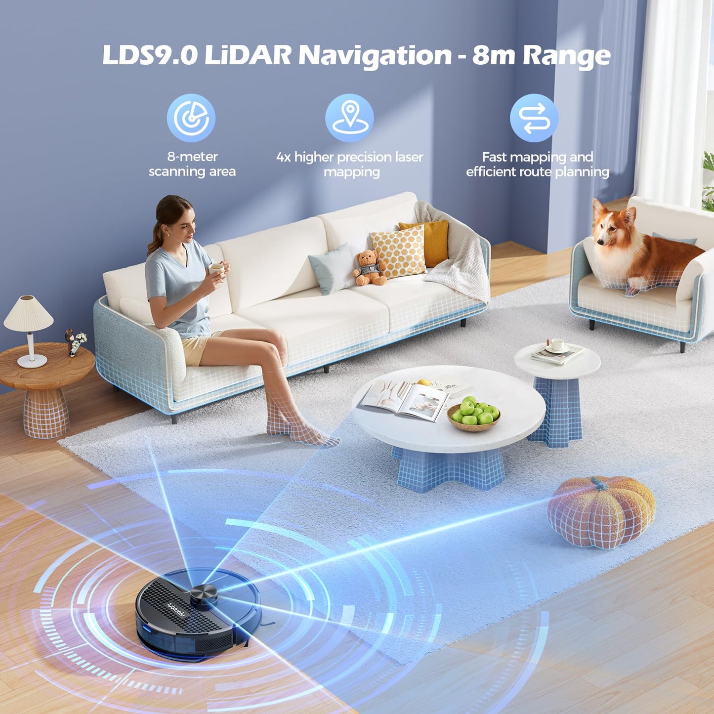 Lubluelu Robot Vacuum Robot Vacuum Cleaner and Mop