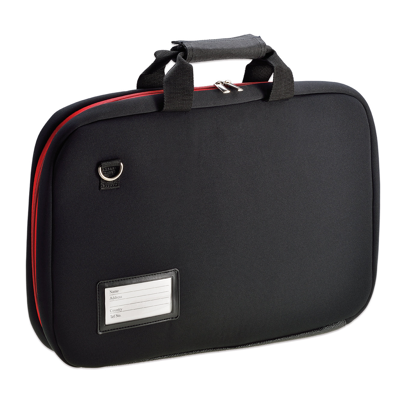 Knife Case Neoprene, black w/ red zipper