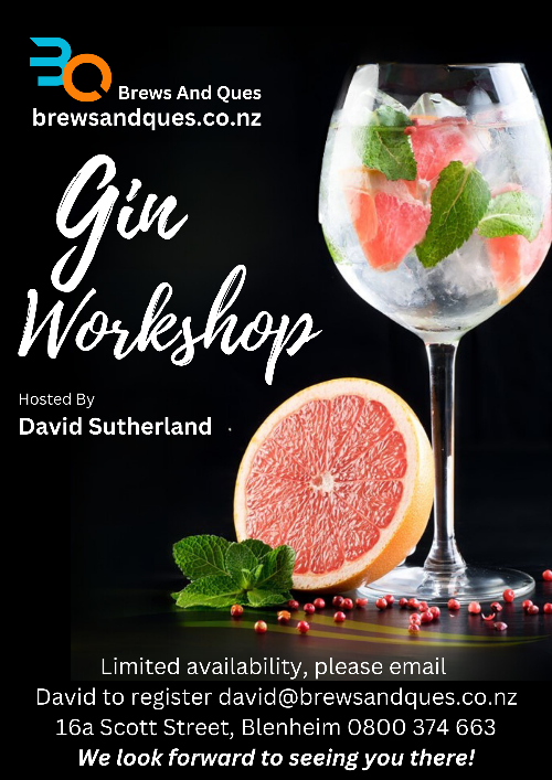 Brews And Ques Gin Making Workshop