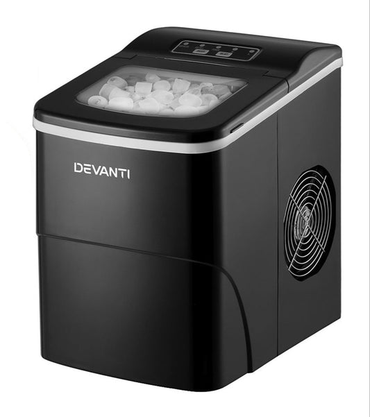 DEVANTi Portable Ice Cube Maker Machine 2L Black