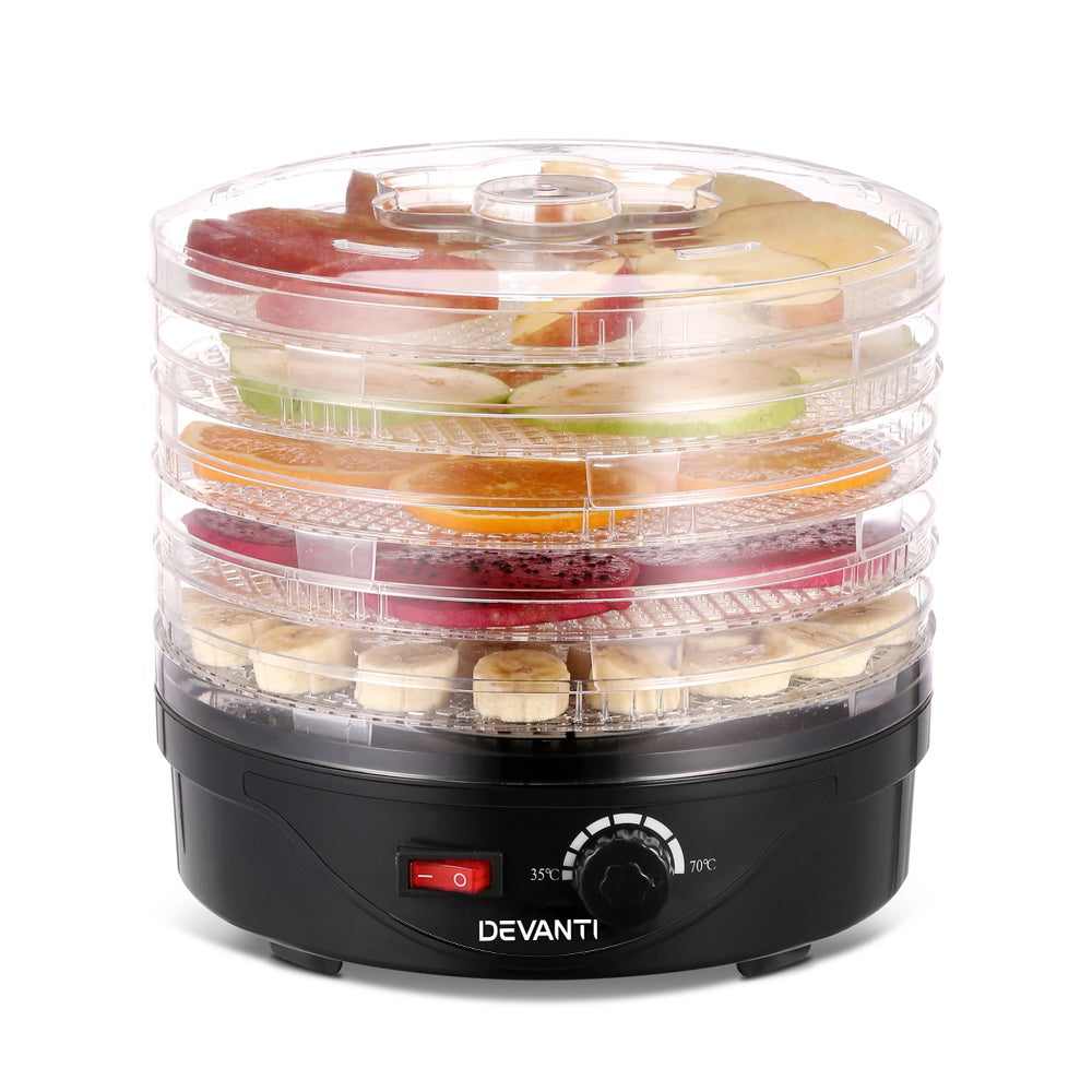 Devanti 5 Trays Food Dehydrator Black