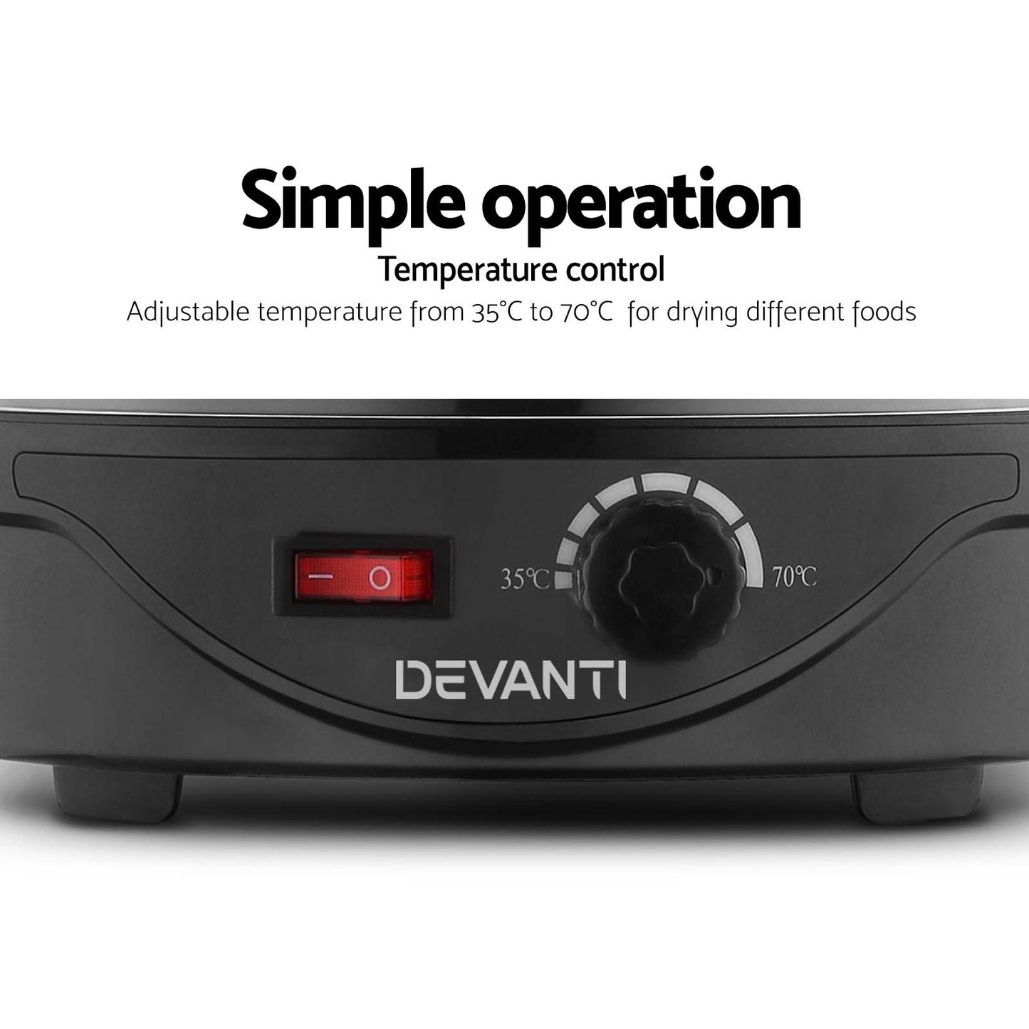 Devanti 5 Trays Food Dehydrator Black