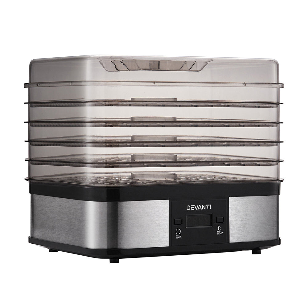 Devanti 5 Trays Food Dehydrator FD-B-1159-SS