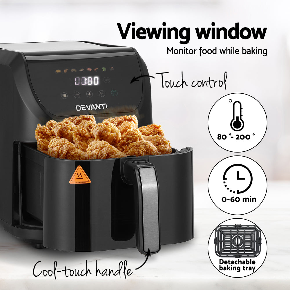 Devanti Air Fryer 5L W/ LCD Touch 1500W (NZ)