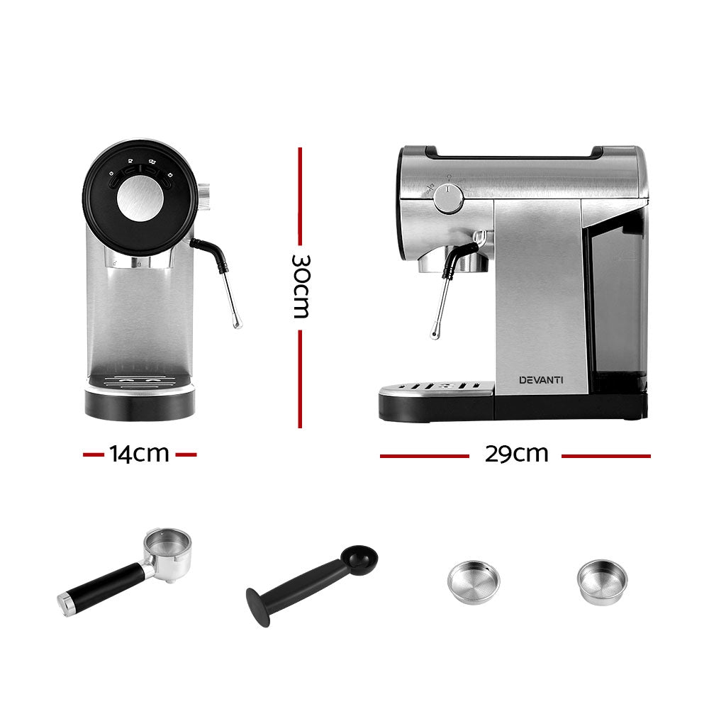 Devanti Espresso Coffee Machine