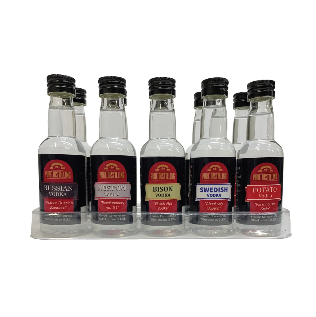 Pure Distilling Promo Vodka Pack (10 Pack, 5 Varieties of Vodka Essences)