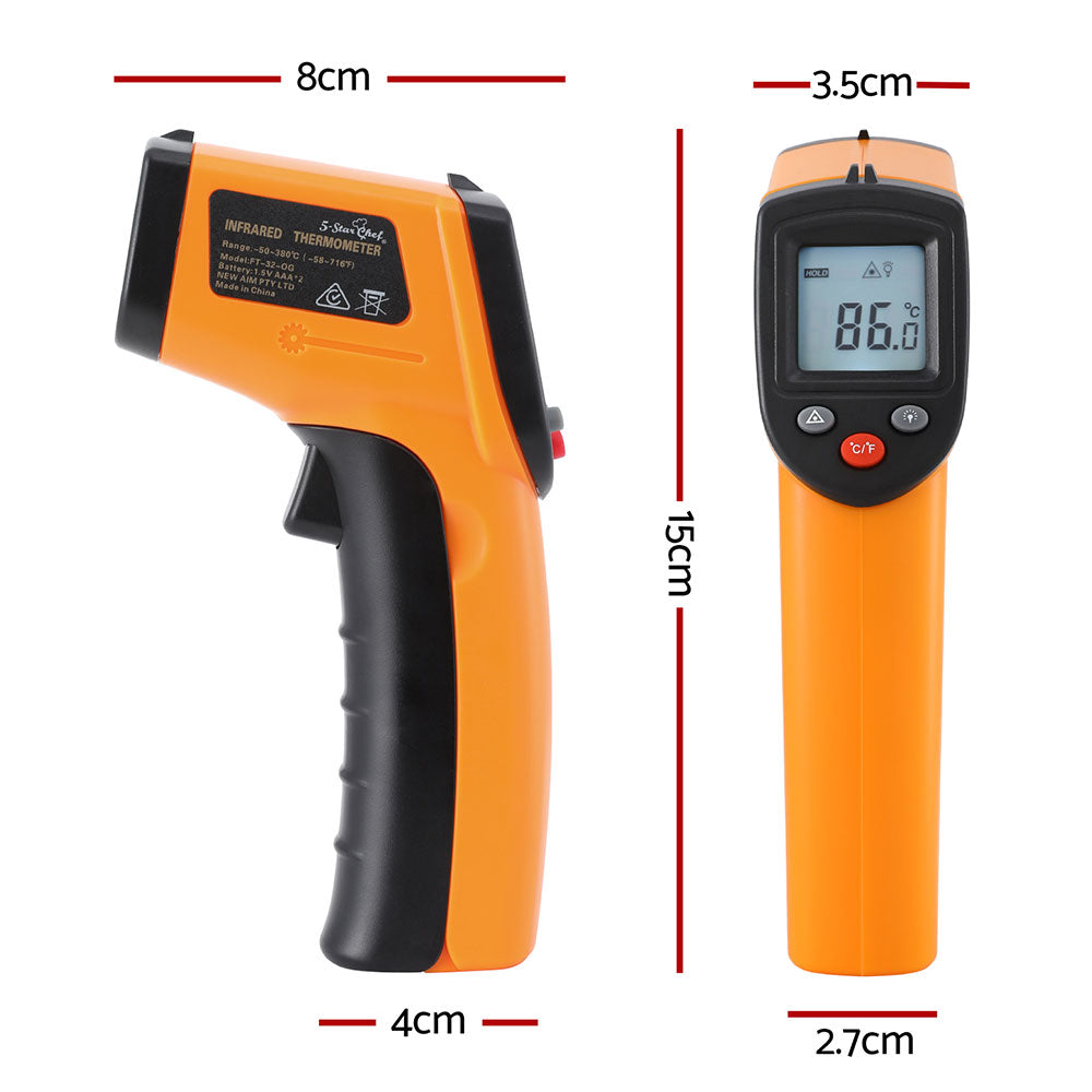 Laser Infrared Thermometer Food Digital Temperature Gun Smoker Pizza BBQ