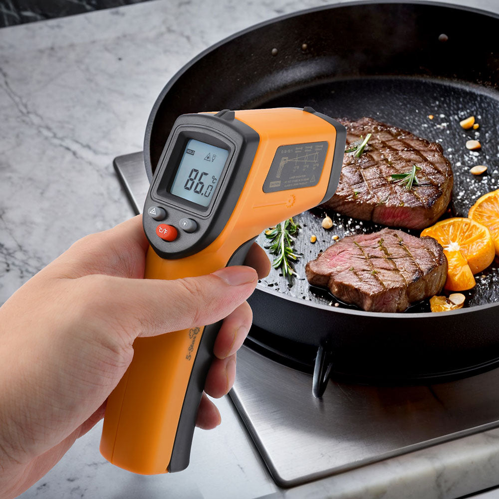 Laser Infrared Thermometer Food Digital Temperature Gun Smoker Pizza BBQ