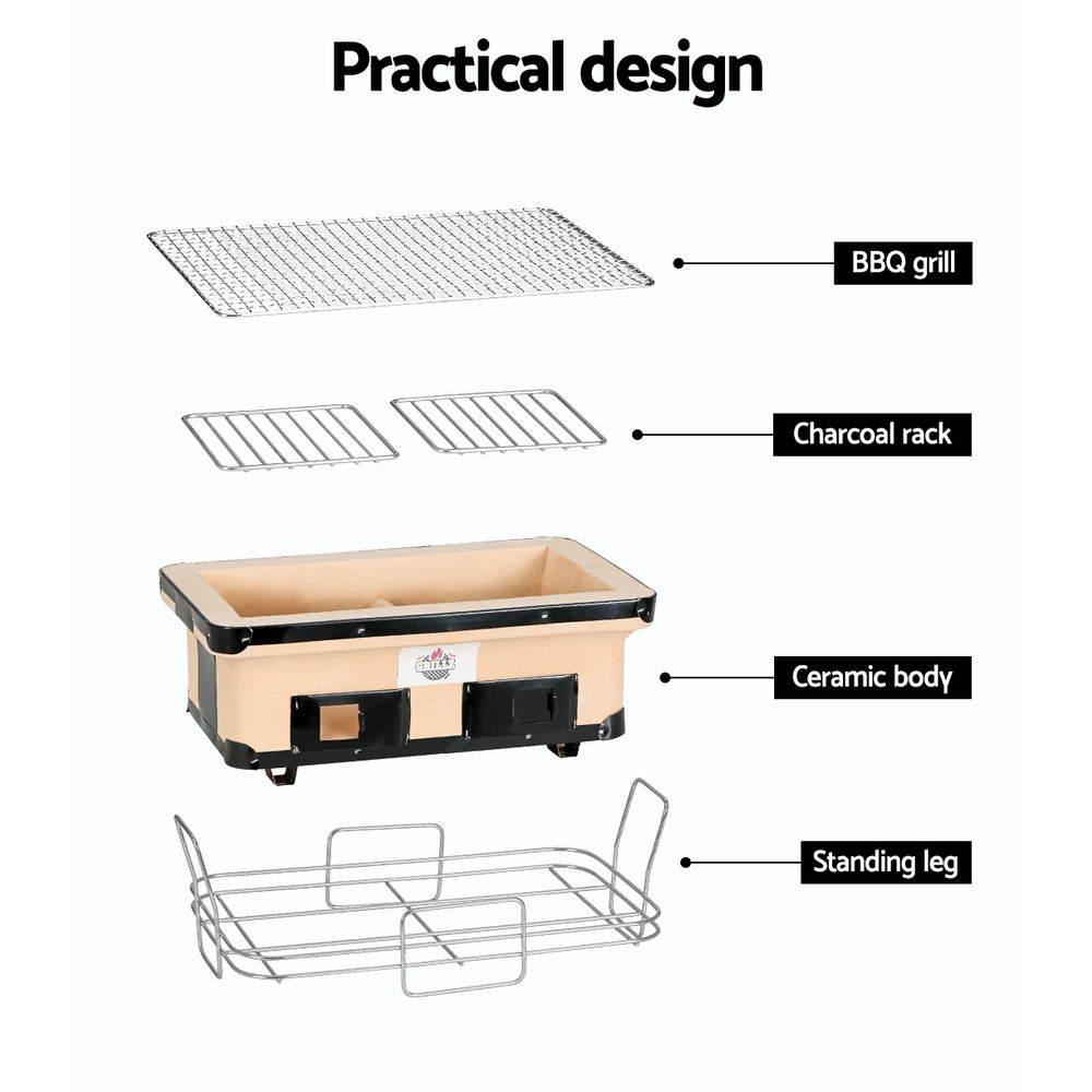 Grillz BBQ Grill Tabletop Hibachi Grill