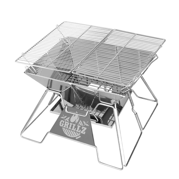 Grillz Fire Pit BBQ Grill with Carry Bag Portable - FPIT-BBQ-X-CUBE