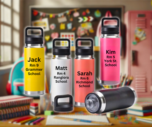 Personalised Stainless Steel Vacuum Insulated Sports Water Bottle 800mls 