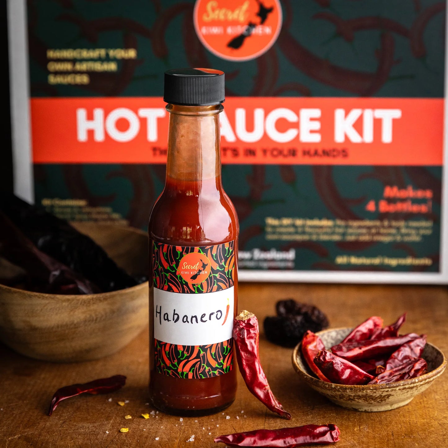 Secret Kiwi Kitchen Hot Sauce Kit