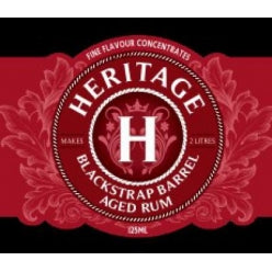 Heritage Blackstrap Barrel Aged Rum Spirit Flavour 125ml